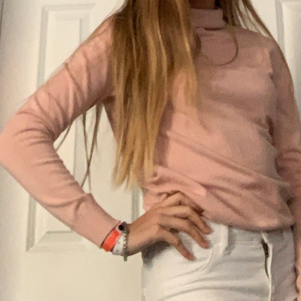 Pink turtleneck Jones New York